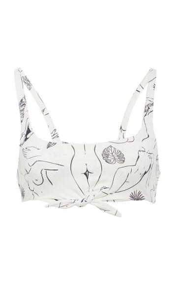 Triya Printed Knot Bikini Top