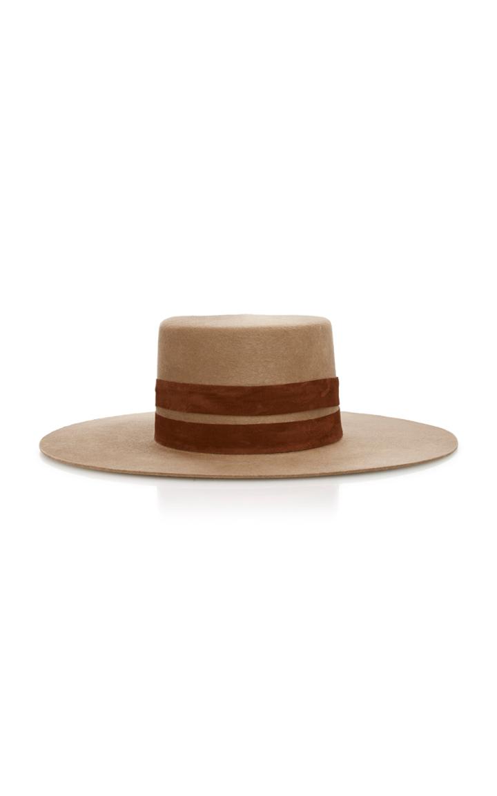 Janessa Leone Phoenix Wide-brim Wool Hat
