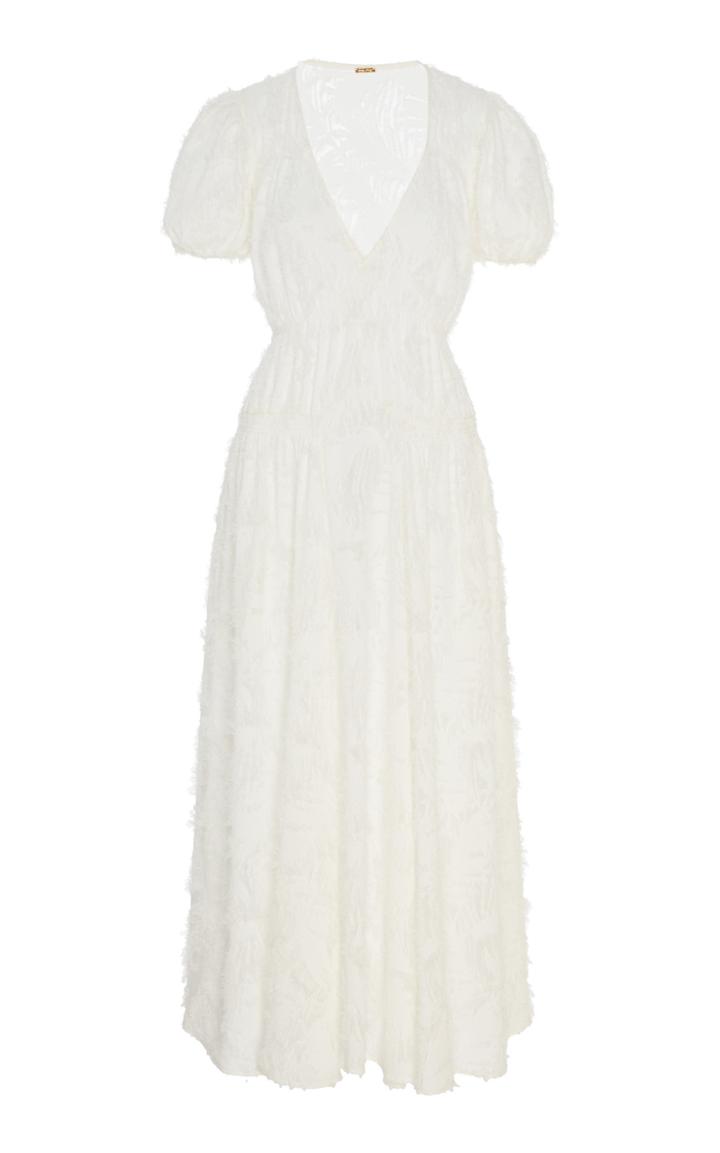 Moda Operandi Cult Gaia Elise Flocked Georgette Midi Dress Size: S