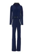 Perfect Moment Gt Belted Striped Stretch-shell Hooded Ski Suit