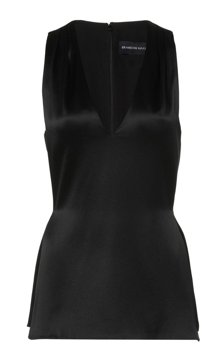 Brandon Maxwell Silk Tank Top