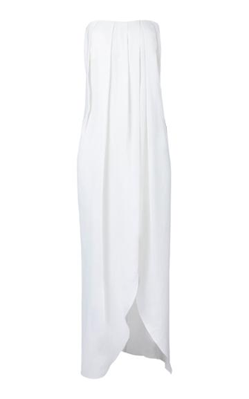 Moda Operandi Leal Daccarett Heliotrope Embellished Linen Dress