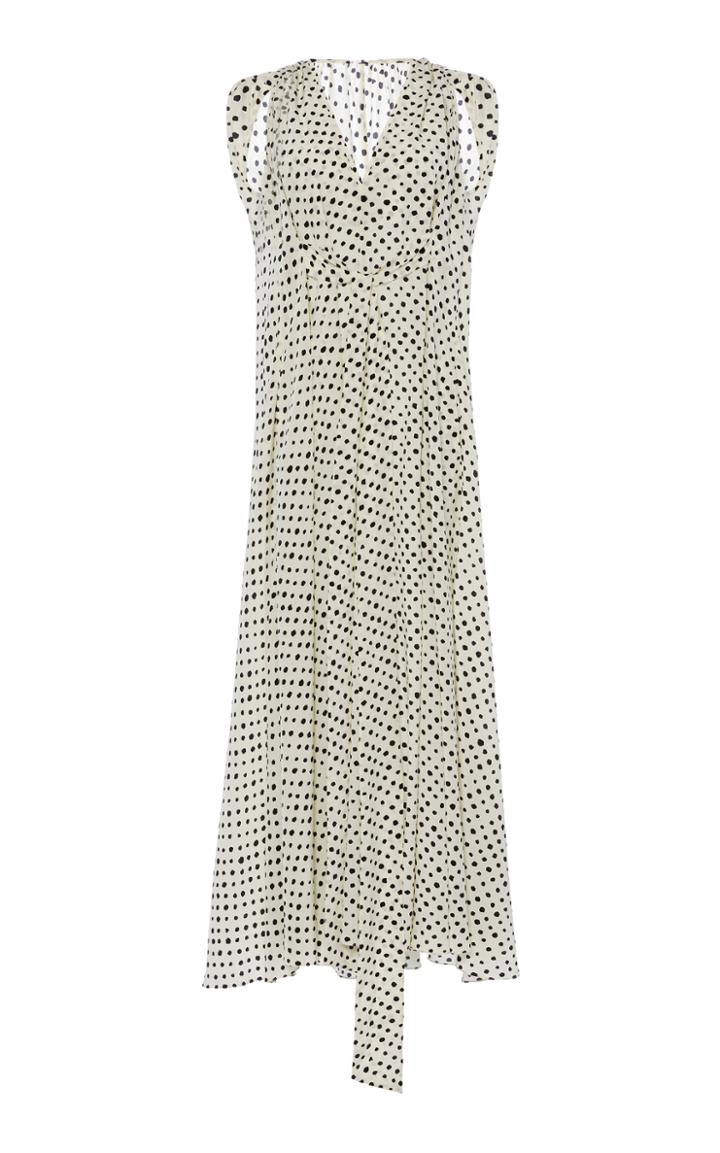 Moda Operandi Petar Petrov Ashley Polka-dot Silk Dress Size: 34