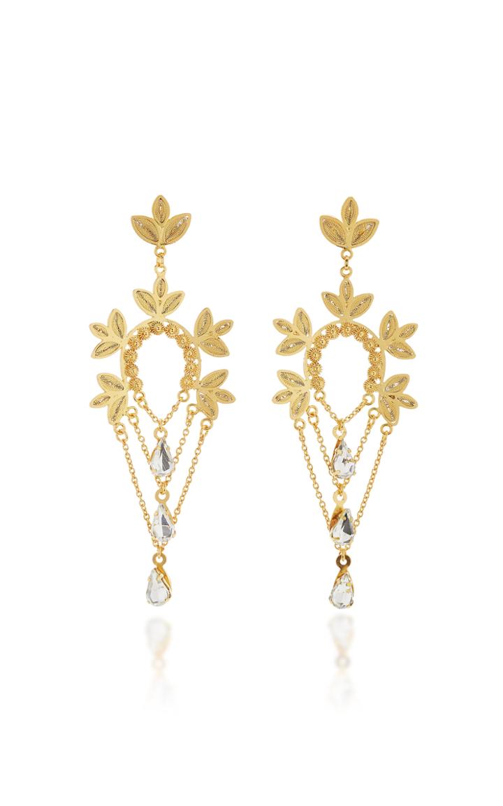 Mallarino Marie 24k Gold Vermeil And Crystal Earrings