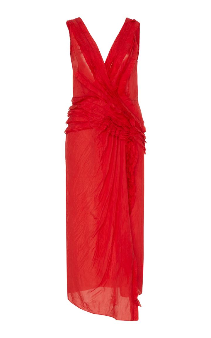 Moda Operandi Jason Wu Collection Draped Habotai Silk Cocktail Dress Size: 0