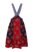 Ulla Johnson Azra Patchwork Floral Pinafore Skirt