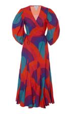 Rhode Fiona Printed Midi Wrap Dress