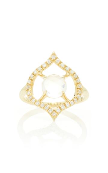 Ark Nectar 18k Gold Diamond And Moonstone Ring