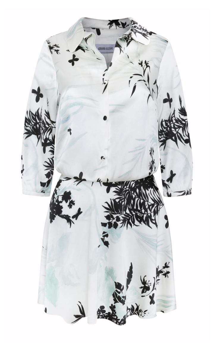 Adriana Iglesias Paulina Mini Silk Dress