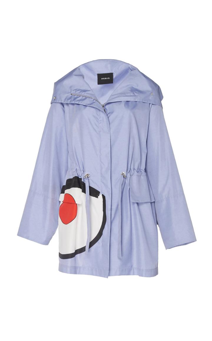 Akris Wink Print Taffeta Parka