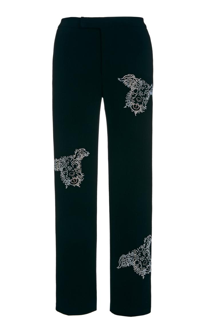 Moda Operandi Libertine Ruby Tuesday Embellished Stretch-wool Narrow Trousers