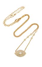 Jacquie Aiche Large Pave Double Halo Diamond Marquise Eye Necklace