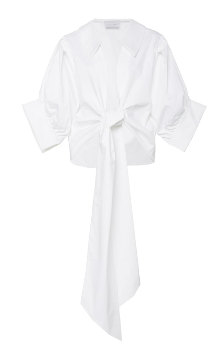 Piece Of White Hayley Wrap Tie Cotton Poplin Shirt