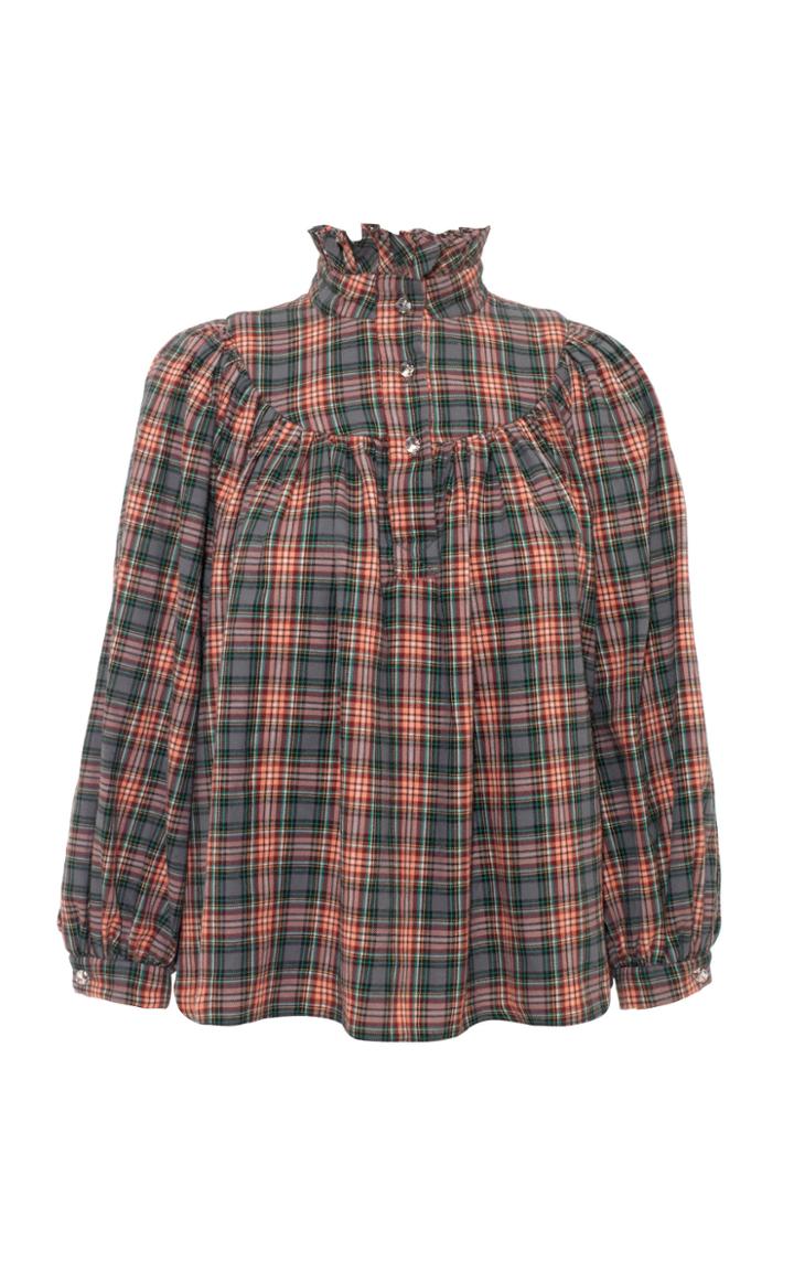 Anna Mason Harper Check Print Blouse