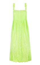Moda Operandi Juliet Dunn Neon Lime Tie Shoulder Dress