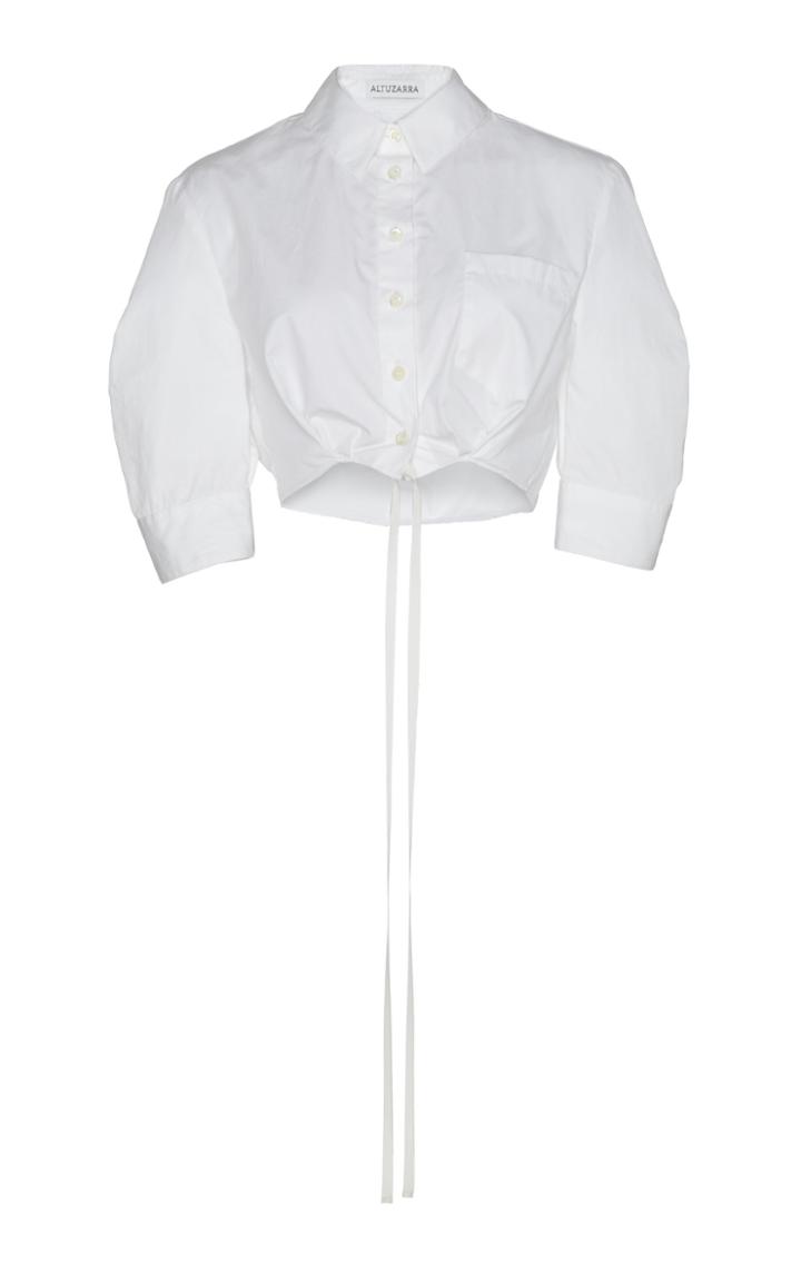 Altuzarra Rosa Cropped Cotton Shirt
