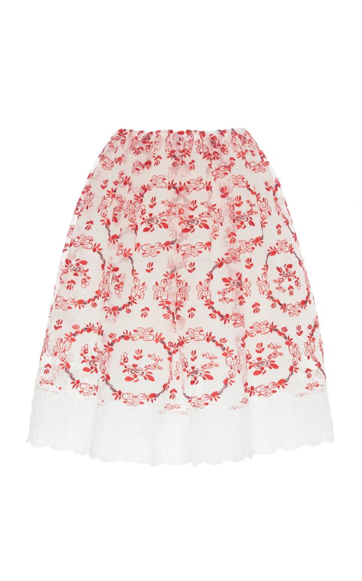 Moda Operandi Simone Rocha Printed Frill Skirt Size: 6