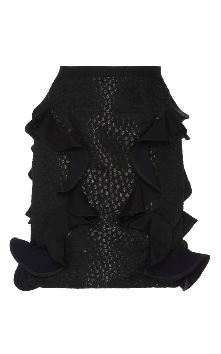 Emilio De La Morena Ruffle Detail Mini Skirt