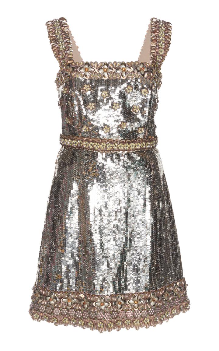 Andrew Gn Sequin Silk-blend Cocktail Dress