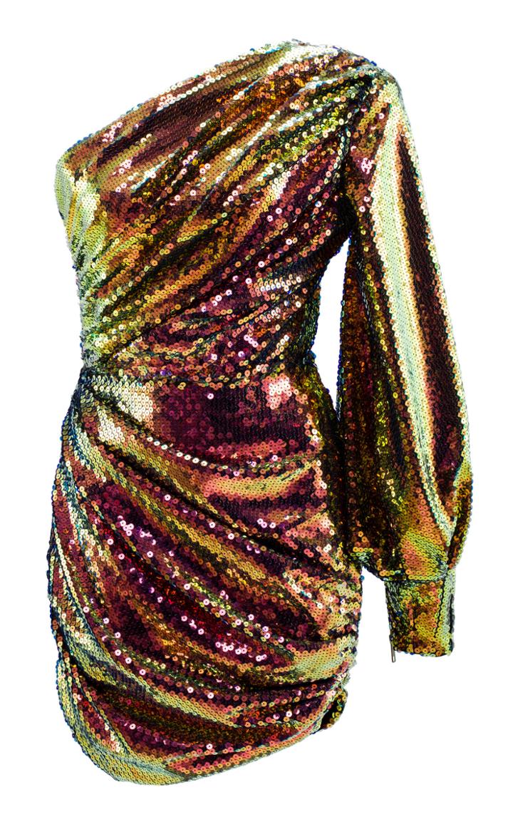 Alex Perry Jackson Sequined Cady Mini Dress Size: 4