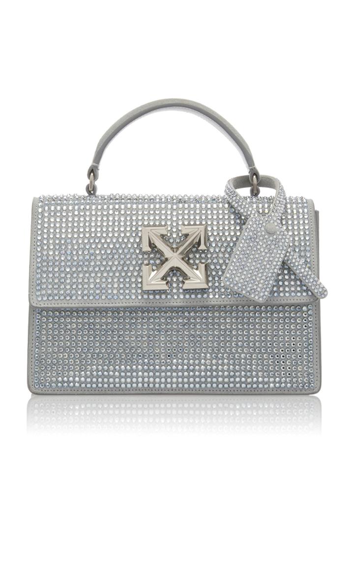 Off-white C/o Virgil Abloh Jitney 1.4 Crystal Embellished Leather Bag