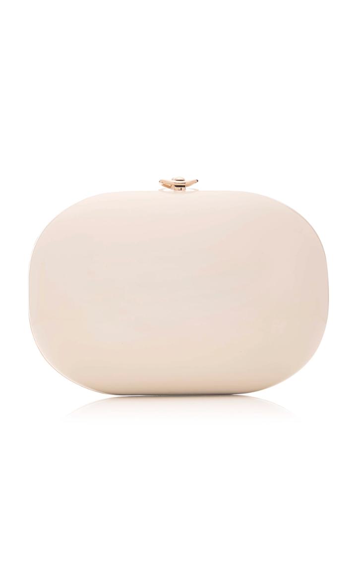 Jeffrey Levinson Elina Light Sand Gloss Clutch
