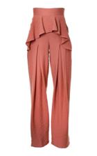 Lilly Sarti Crepe Ruffle Pants