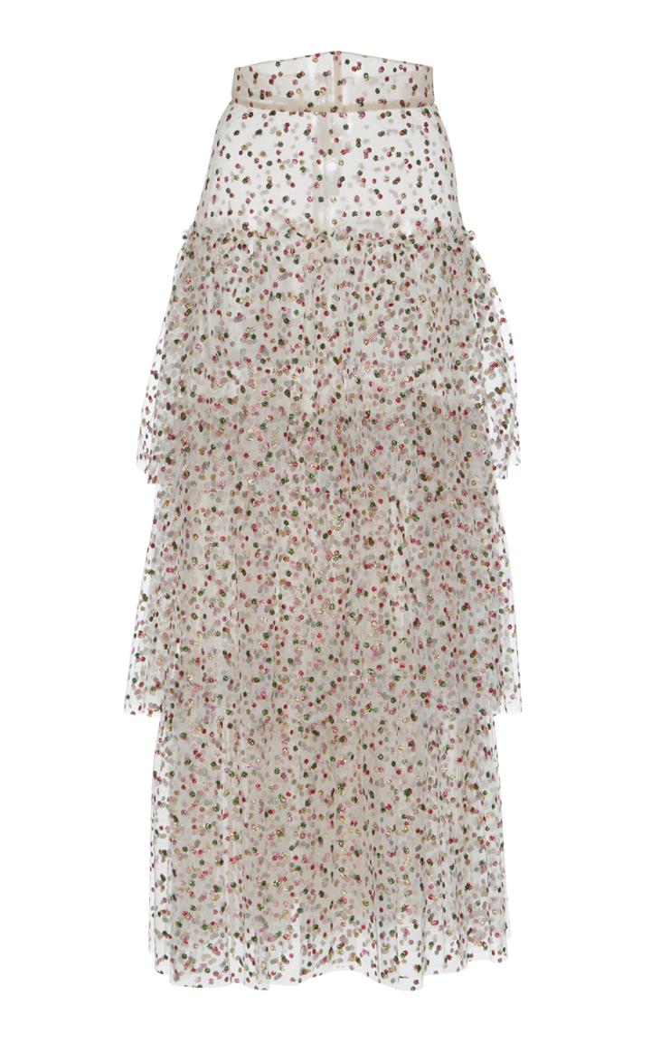 Sandra Mansour Sable Rose Maxi Skirt