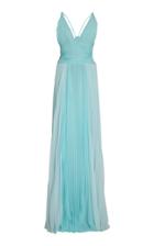 Tre By Natalie Ratabesi Valkyire Plisse Chiffon Gown