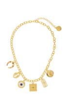 Artisans Of Iq Solivagant 18k Gold Vermeil Multi-stone Charm Necklace