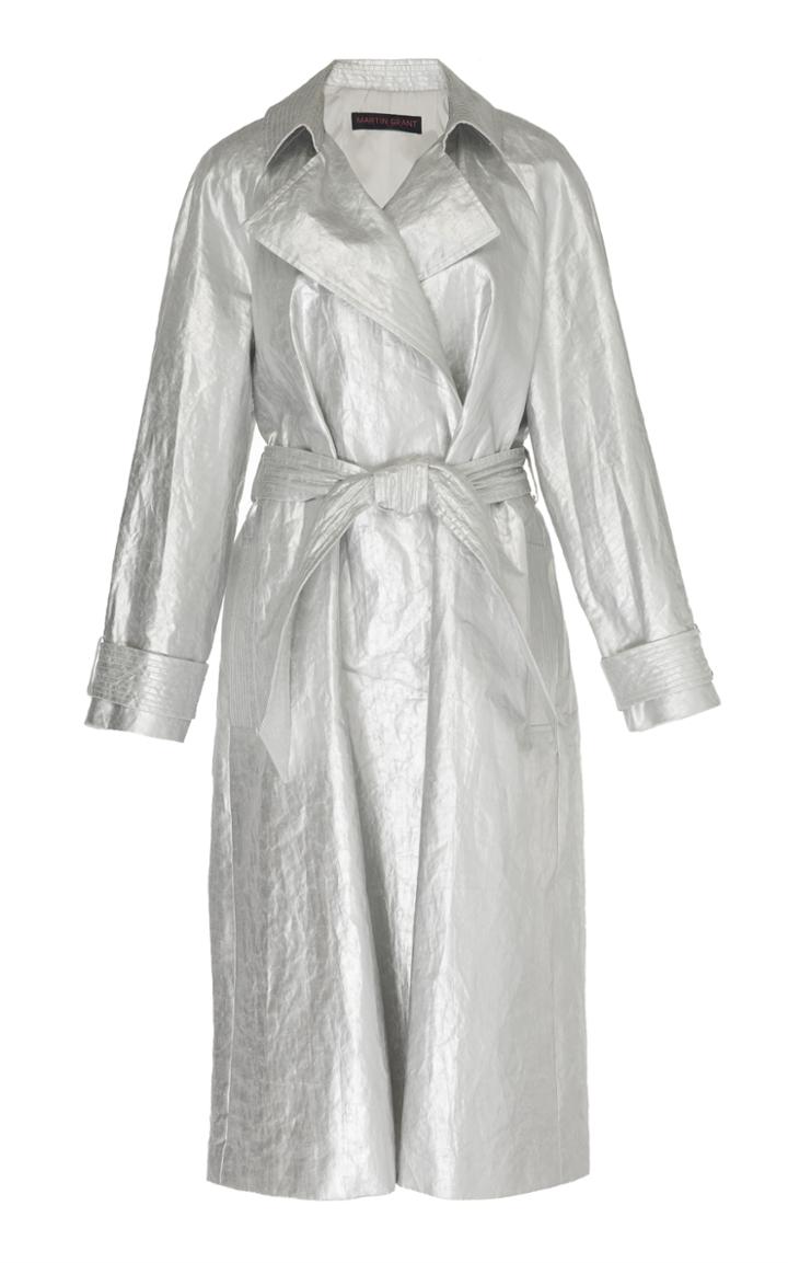 Martin Grant Metallic Trench Coat