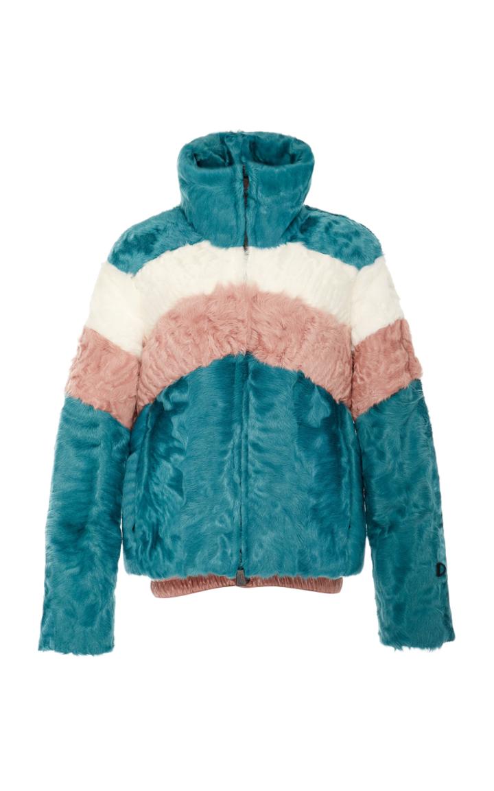 Moncler Genius Chevron-striped Shearling Jacket