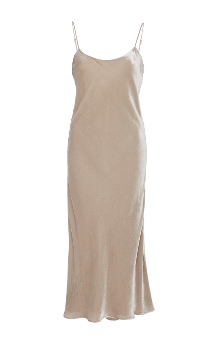 Tibi Velvet Bias Tank Dress