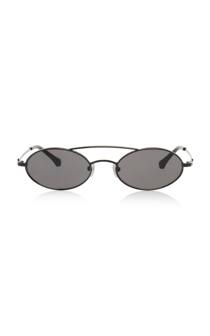 Moda Operandi Alessandra Rich X Linda Farrow Round Sunglasses With Chain