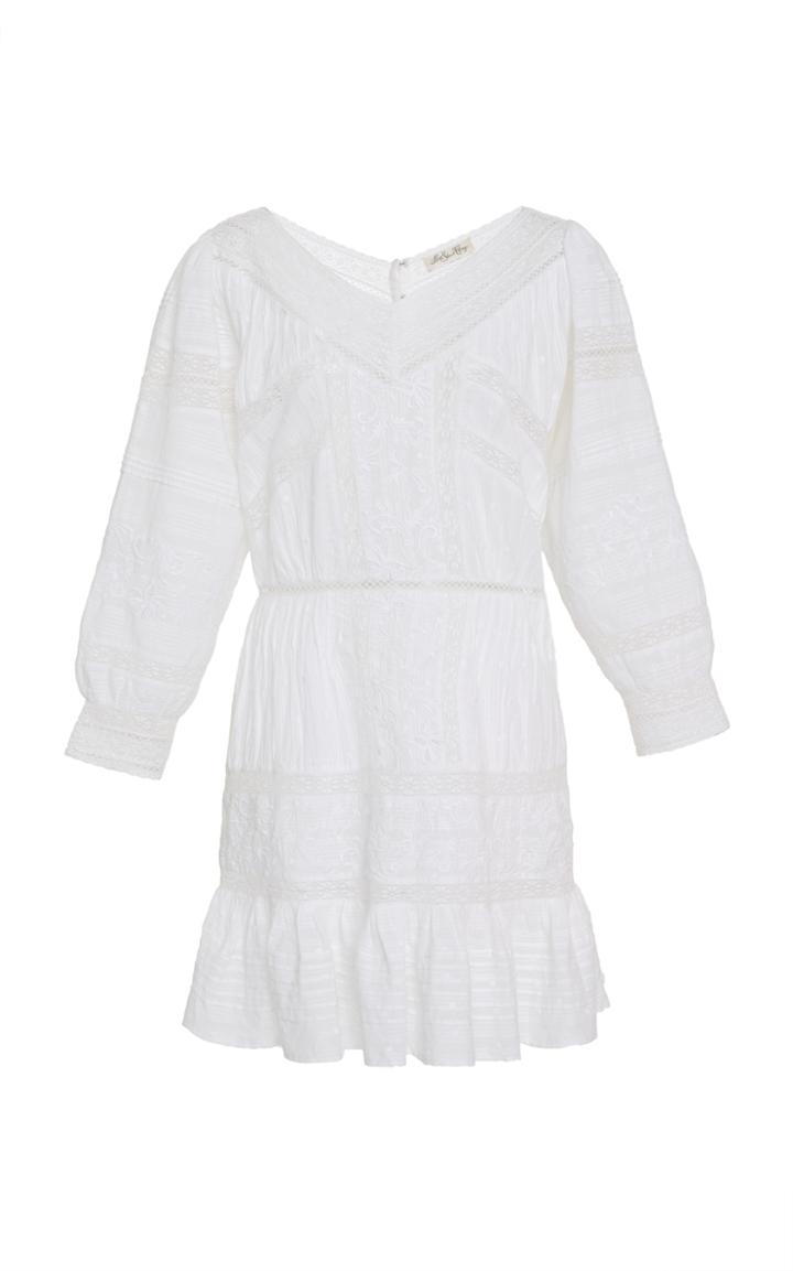 Loveshackfancy Cheri Floral Embroidered Mini Dress
