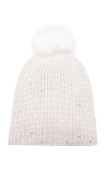 Carolyn Rowan Accessories Rib-knit Embellished Fur And Cashmere Beanie