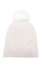 Carolyn Rowan Accessories Rib-knit Embellished Fur And Cashmere Beanie