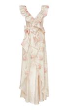 Loveshackfancy Cosmo Ruffled Floral-print Silk Dress
