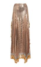 Moda Operandi Paco Rabanne Fringed Metallic Midi Skirt