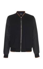 Dolce & Gabbana Reversible Leather-trimmed Cashmere Bomber Jacket