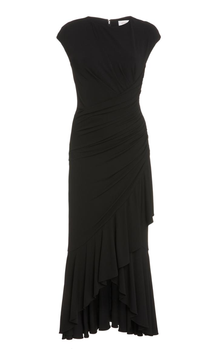 Moda Operandi Michael Kors Collection Ruched Jersey Wrap Dress