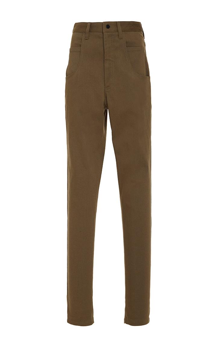 Sally Lapointe Stretch Cotton Twill High Waisted Pant