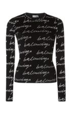 Balenciaga Printed Ribbed Stretch-jersey Top
