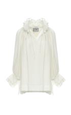 Studio Cut Ruffled Jacquard Top