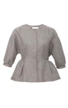 Co Italian Wool Cropped Sleeve Jacket