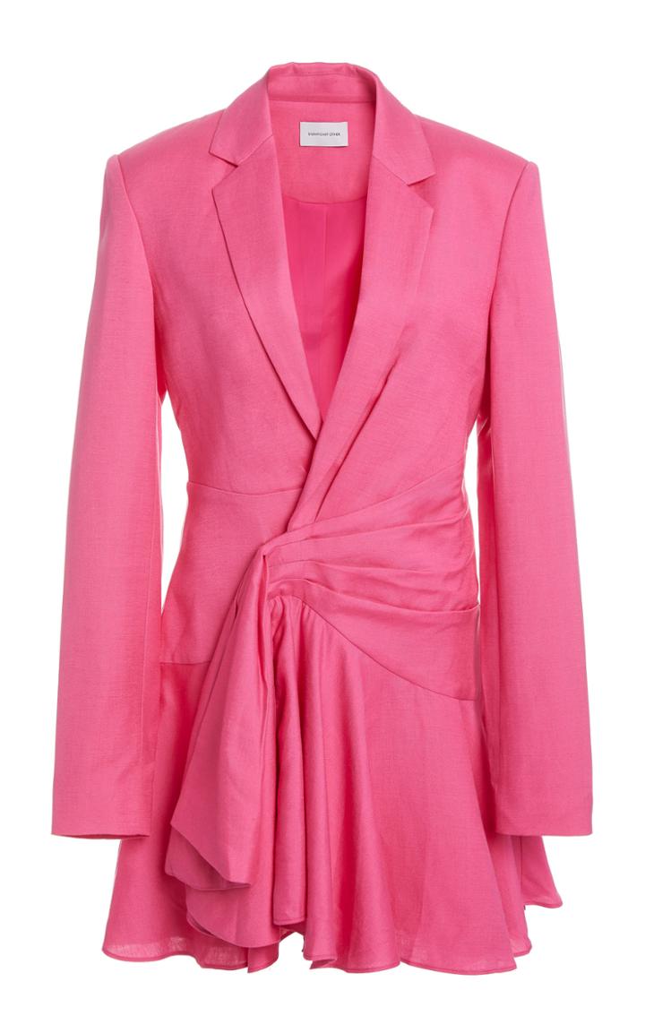 Moda Operandi Significant Other Orchid Linen-blend Blazer Dress
