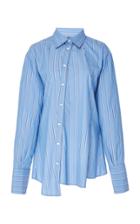 Rokh Asymmetric Cotton Striped Shirt