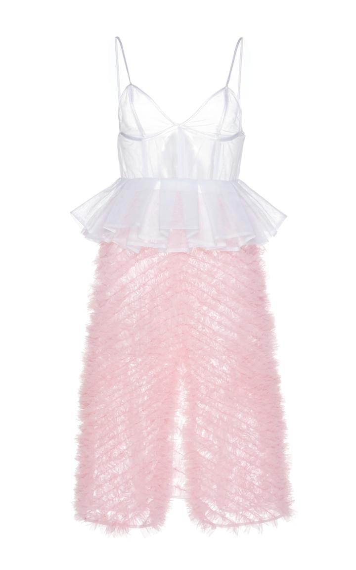 Giuseppe Di Morabito Ruffled Peplum Tulle Dress