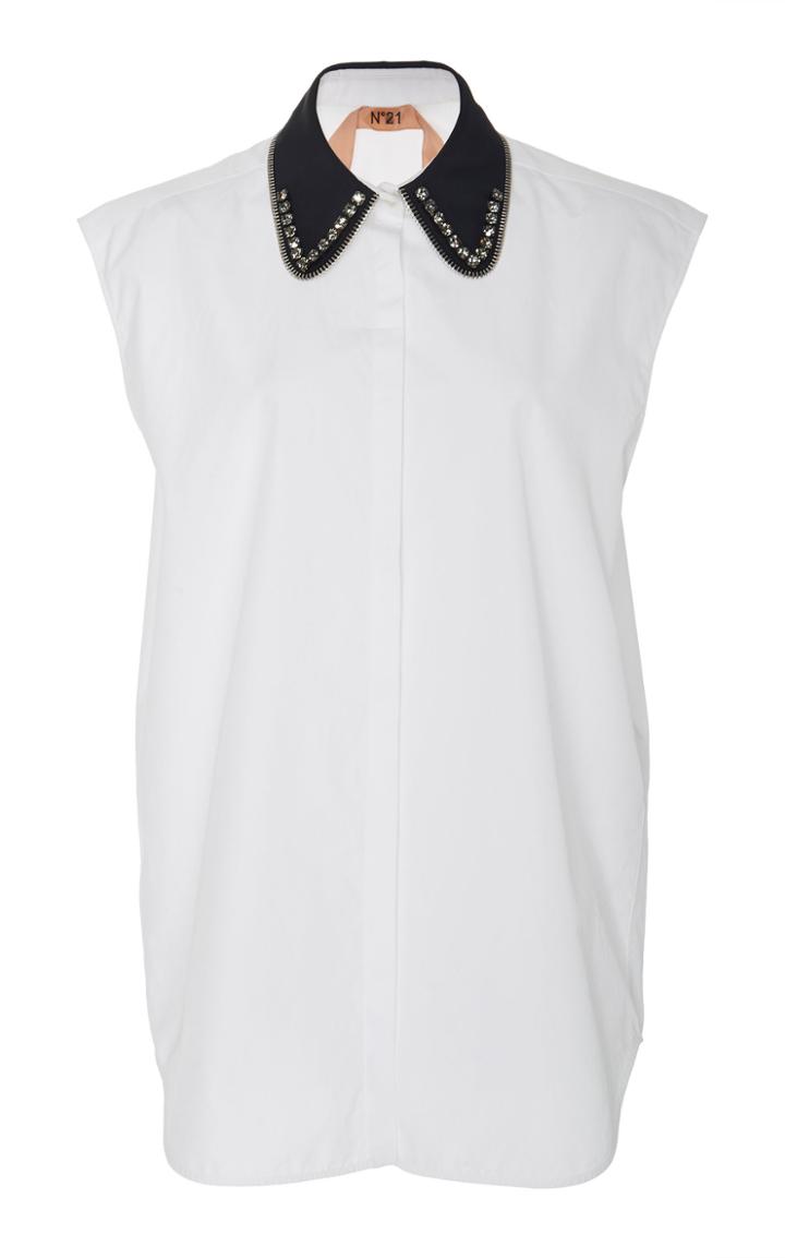 N 21 N&deg;21 Lucille Cotton-blend Collared Shirt