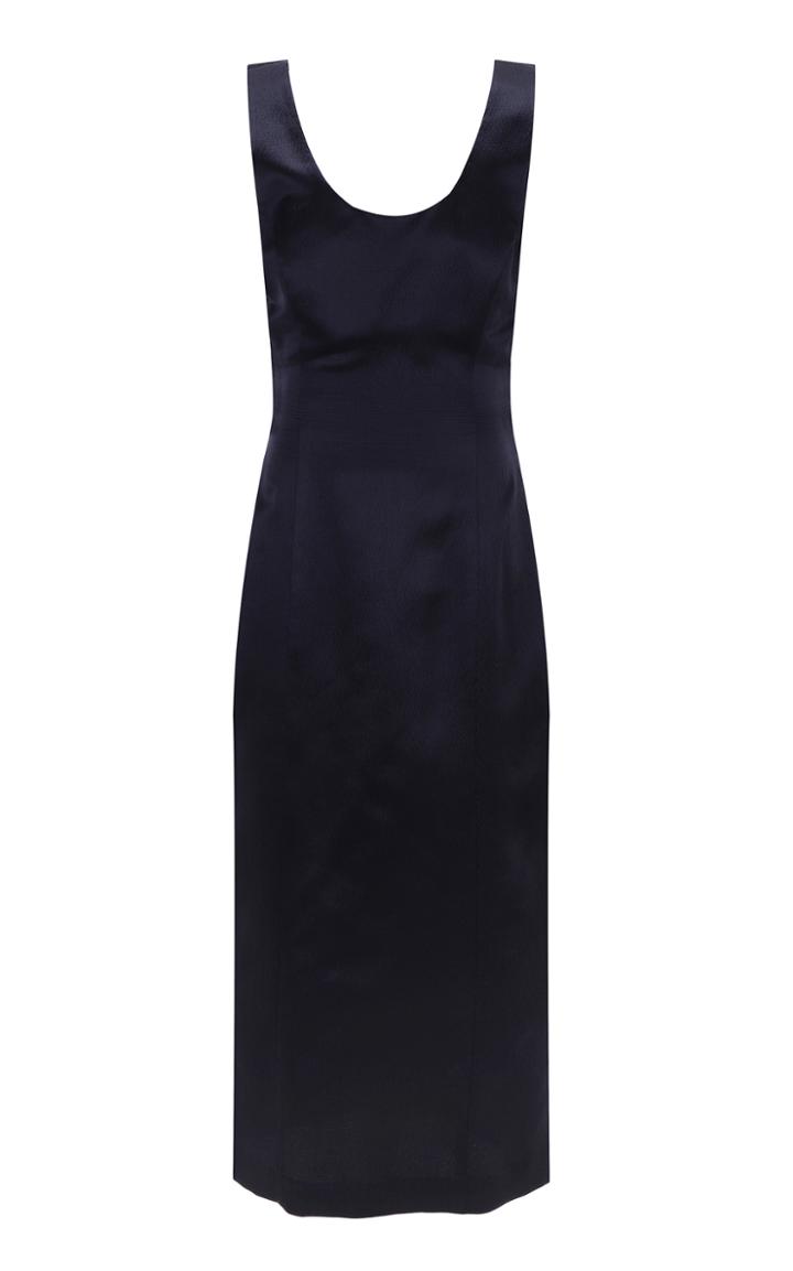 Moda Operandi Le17 Septembre Wool-silk Scoop-neck Midi Dress